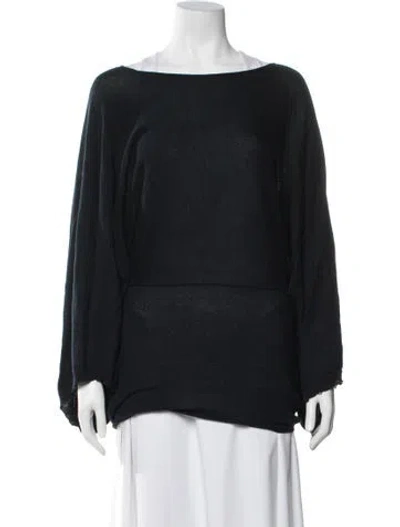 Pre-owned Ann Demeulemeester Bateau Neckline Sweater In Black
