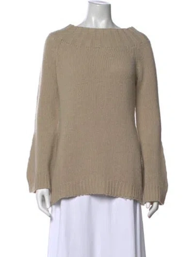 Pre-owned Ann Demeulemeester Bateau Neckline Sweater In Neutrals