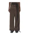 Ann Demeulemeester Belt Loop Denim Trousers In Brown