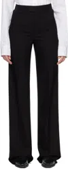 Ann Demeulemeester Black Maaike Flared Leg Comfort Trousers In Black