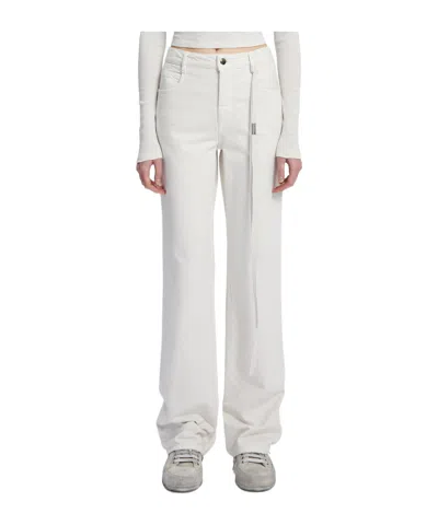 Ann Demeulemeester Belt Loops Slacks In White