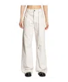 Ann Demeulemeester Belted Jeans In White