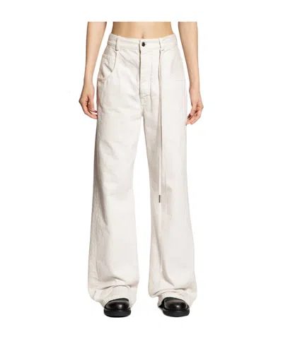 Ann Demeulemeester Belted Jeans In White