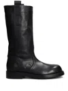 Ann Demeulemeester Bente Low Heels Boots In Black Leather In Black