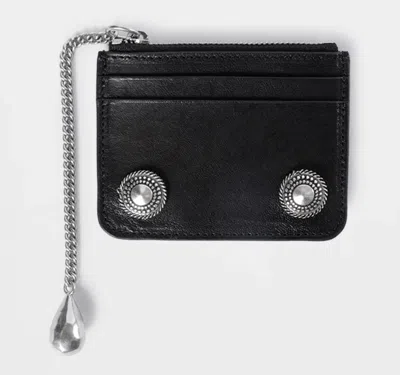 Ann Demeulemeester Bep Small Wallet Vintage Lux Grained Leather In Black
