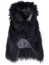 Ann Demeulemeester Bereta Shearling Waistcoat In Black