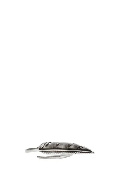 Ann Demeulemeester Berk Feather Ring In Silver