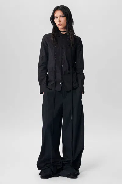 Ann Demeulemeester Betty Fitted Shirt In Black