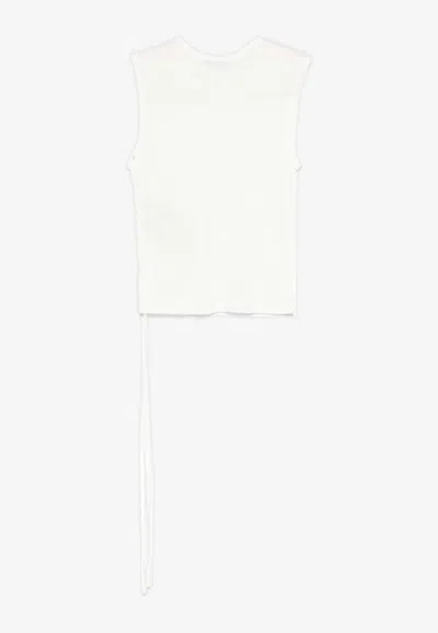 Ann Demeulemeester Biba Sleeveless Top In White