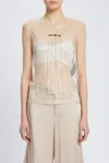 Ann Demeulemeester Biba Sleeveless Top With "up In The Sky" Embroidery In White