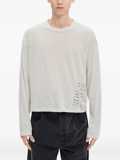 Ann Demeulemeester Bike Printed Long-sleeve T-shirt In Neutral