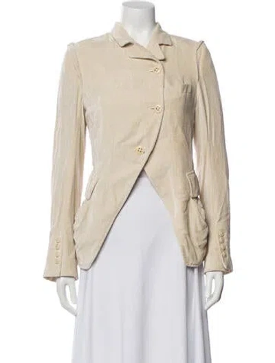 Pre-owned Ann Demeulemeester Biker Jacket In Neutral