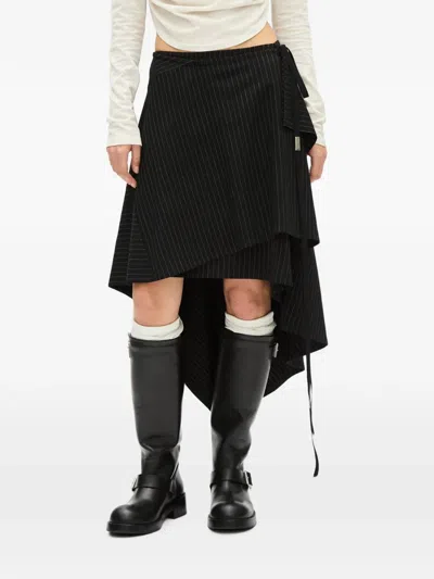 Ann Demeulemeester Asymmetrischer Birit Rock In Transparent