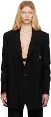 Ann Demeulemeester Black Agnes High Comfort Tailorerd Blazer In 099 Black
