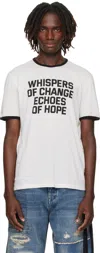 Ann Demeulemeester Black & White Save The Children Edition Aimar Standard T-shirt In White