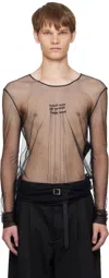 Ann Demeulemeester ''angel Divine'' Long Sleeve T-shirt In Tulle In Black