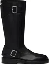 Ann Demeulemeester Black Balo High Biker Boots In Black