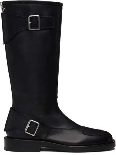 Ann Demeulemeester Black Balo High Biker Boots