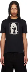 Ann Demeulemeester Baptist T-shirt In Black + Ivory Print