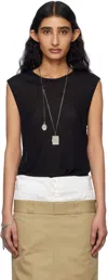Ann Demeulemeester Black Biba Sleeveless Tank Top In 099 Black