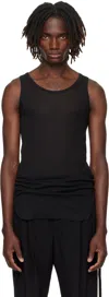 Ann Demeulemeester Black Boris Ruched Tank Top In Black