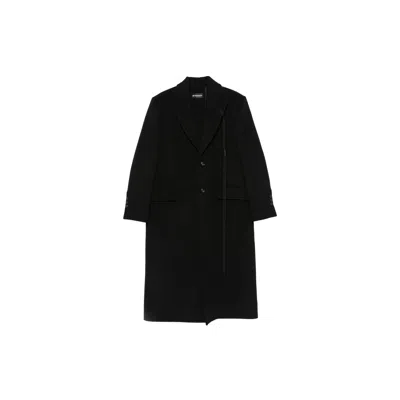 Ann Demeulemeester Black Button-front Coat