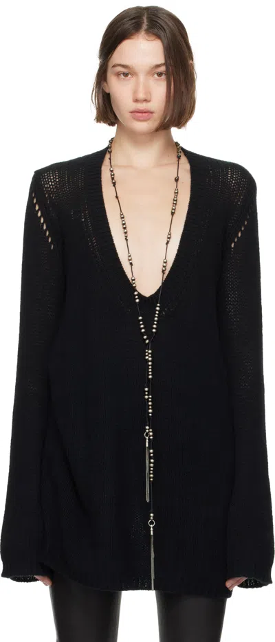 Ann Demeulemeester Black Carolina Tunic Sweater In 099 Black