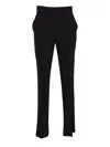 Ann Demeulemeester Habiba Cigarette Trousers Viscose Wool In Black