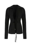 Ann Demeulemeester Black Cotton Linsey Blouse In 099