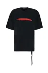Ann Demeulemeester Black Cotton Oversize T-shirt In 099