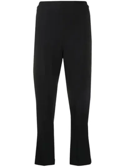 ANN DEMEULEMEESTER BLACK CROPPED STRAIGHT TROUSERS