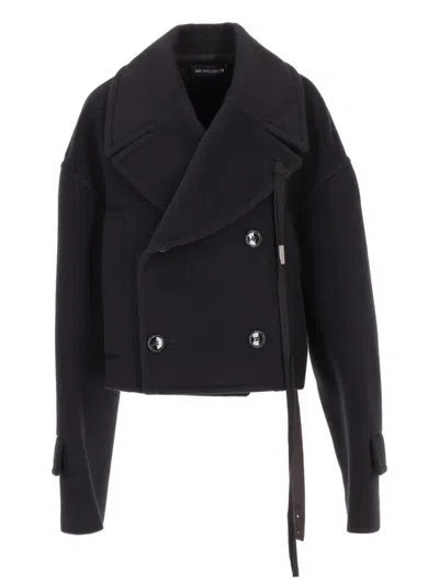 ANN DEMEULEMEESTER BLACK DAVIN COAT