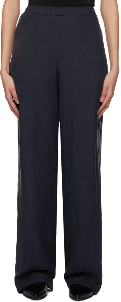 Ann Demeulemeester Black Dela Trousers In 098 Off-black