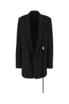 Ann Demeulemeester Agnes Waxed Cotton Voile Slouchy Jacket In 099