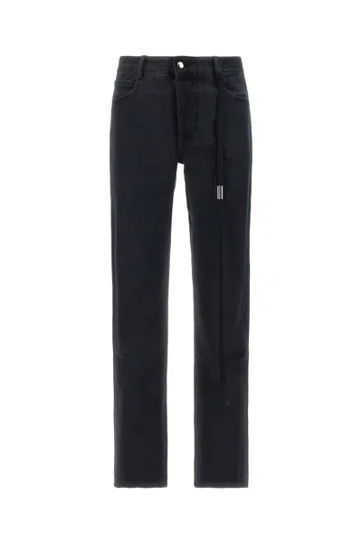 Ann Demeulemeester Drawstring Detailed Denim Jeans In Black