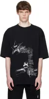 Ann Demeulemeester Black Dieter Sketchbook High Comfort T-shirt In Black