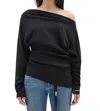 Ann Demeulemeester Black Drop Shoulder Top In Black