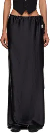 Ann Demeulemeester Black Eveline Long Bias Maxi Skirt In Black