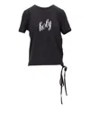 Ann Demeulemeester Fanie Standard Fit T-shirt "holy" Brushed Jersey In Black