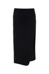 Ann Demeulemeester Felted Skirt With Velvet Texture And Asymmetric Hem
