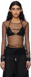 Ann Demeulemeester Black Fiene 'sunset Bleeding' Long Sleeve T-shirt In 099 Black