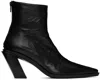 Ann Demeulemeester Leather Ankle Boots In 099 Black