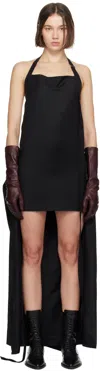 Ann Demeulemeester Black Freia Apron Minidress In 099 Black