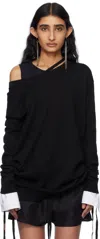 Ann Demeulemeester Black Helle High-comfort Sweater In 099 Black