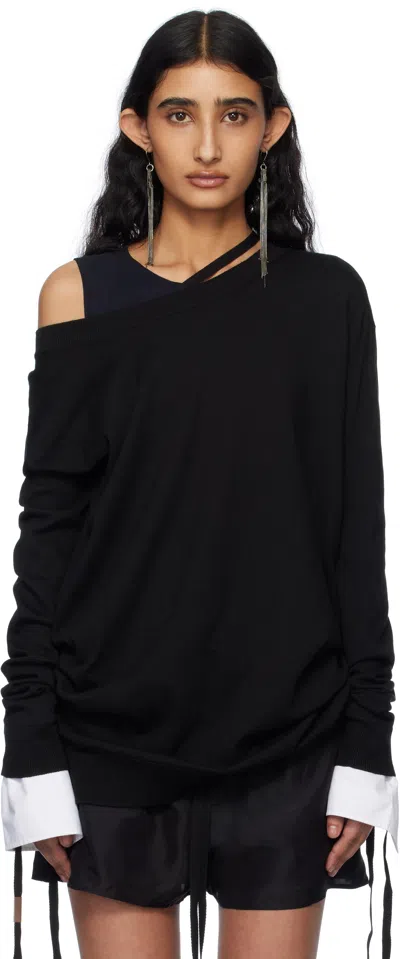 Ann Demeulemeester Black Helle High-comfort Sweater In 099 Black