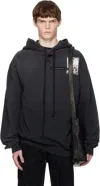 Ann Demeulemeester Black High Comfort Hoodie In Black
