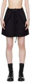 Ann Demeulemeester Black Jess Pleated Shorts In 099 Black