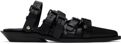 Ann Demeulemeester Black Kalla Pointy Mules In 099 Black
