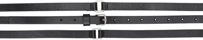 Ann Demeulemeester Black Kepa Triple Wrap Belt