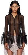 Ann Demeulemeester Black Kristabel Handkerchief Blouse In Black